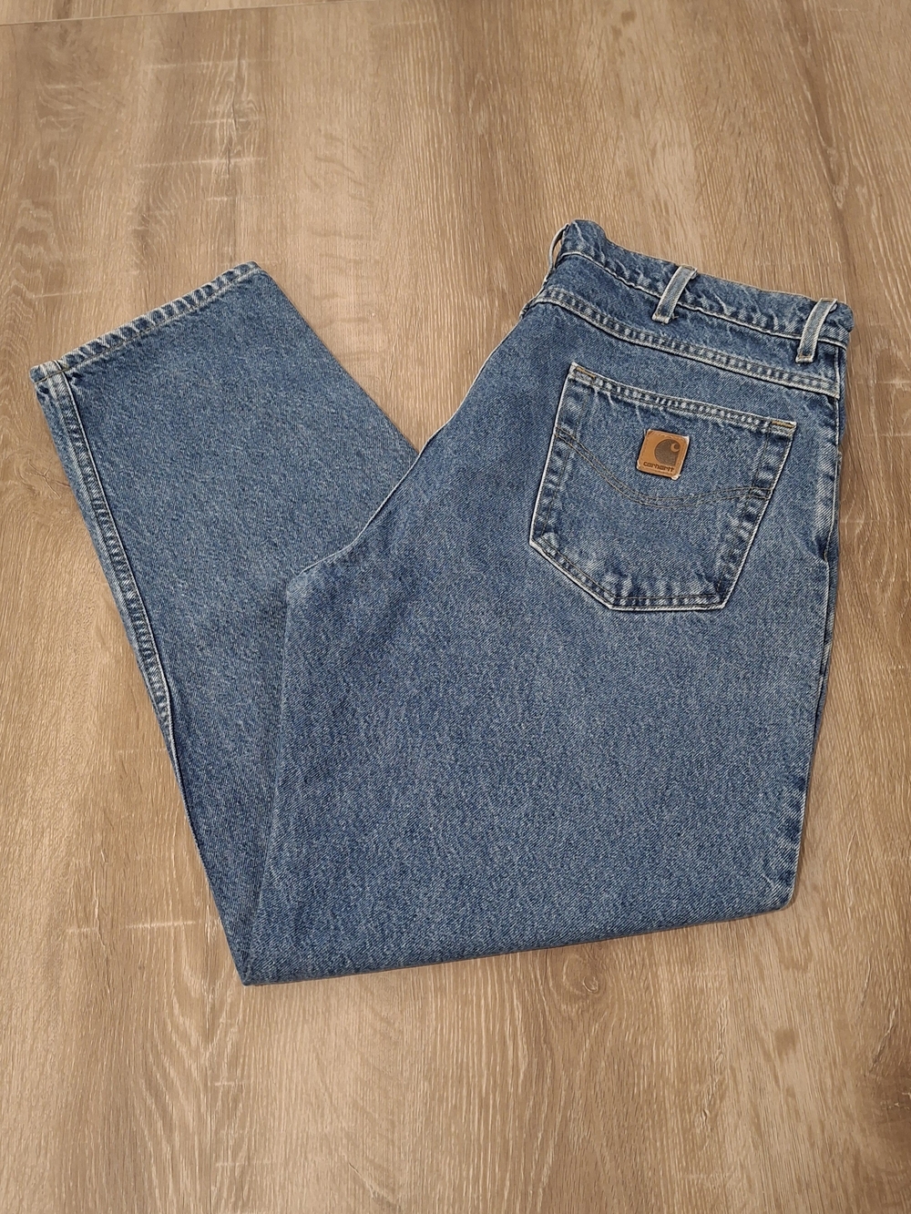 Carhartt Relaxed Fit Jeans Men's 38x29 Blue Workwear
